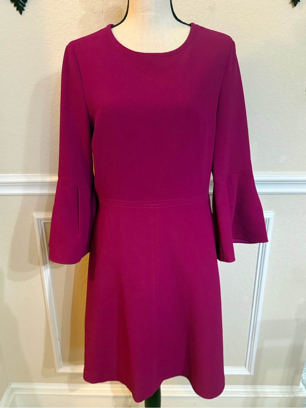 Eliza J Fuchsia Bell-Sleeve A-Line Dress Size 10